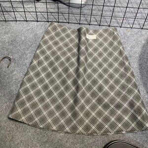 Gray Plaid Mini Skirt Preppy Academia